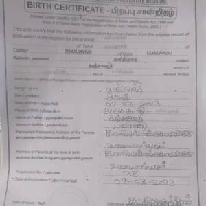 Birth certificate