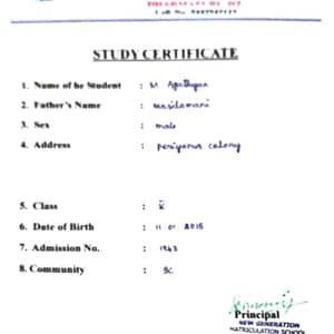 Bonafide certificate