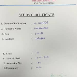 Bonafide certificate