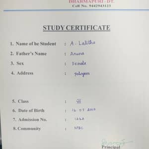 Bonafide certificate
