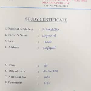 Bonafide certificate