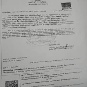 Community certificate