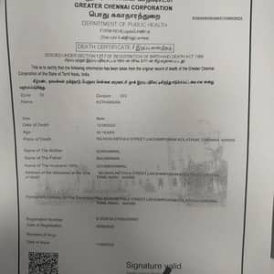 Death certificate