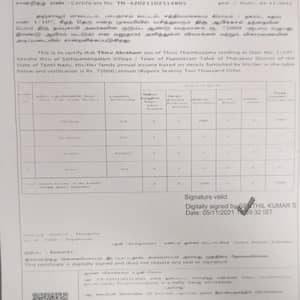 Income certificate