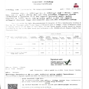 Income certificate