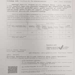 Income certificate