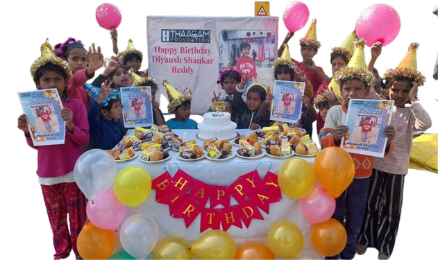 Children celebrating with confetti