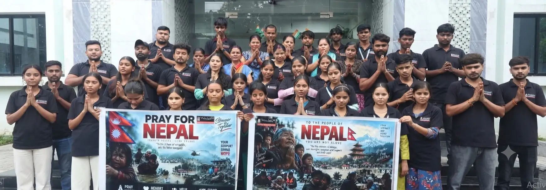 Thaagam Foundation volunteers standing with Nepal